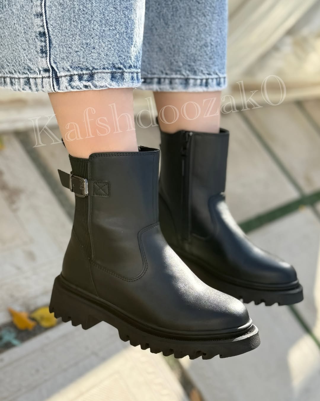 بوت بغل کش چرمی باغ سپهسالار سایز ۳۷ تا ۴۰